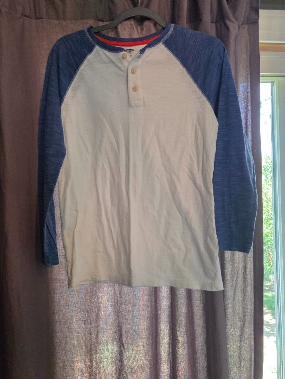 Old Navy Long sleeve baseball style shirt, XL/14-16